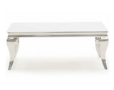 Lewis Glass Top Coffee Table White