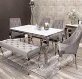 Lewis Glass Top Dining Table Black