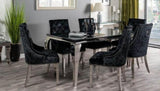 Lewis Glass Top Dining Table Black