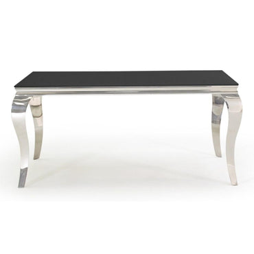 Lewis Glass Top Dining Table Black
