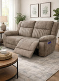 2 + 3 Seater Brown E Recliner Olympia