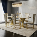 Roma Dining Table Cream With Cream Palermo Dining Chairs