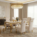 Louis Cream Table With Cream & Gold Emma Chairs