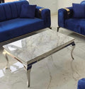 Vienna Grey Coffee Table Silver Base