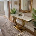 Arianna Console Table Gold Base