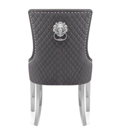 Venice Lion Knocker Silver Chair