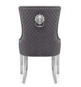 Venice Lion Knocker Silver Chair