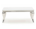 Lewis Glass Top Coffee Table White