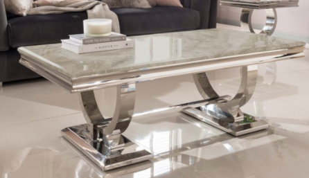 Arianna Coffee Table Silver Base