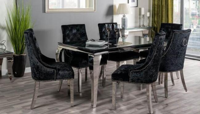 Lewis Glass Top Dining Table White