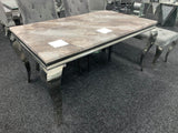 Vienna 180cm Table With 6 lewis Lion Knocker chairs