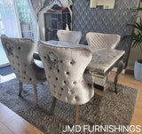 Vienna 180cm Table With 6 lewis Lion Knocker chairs