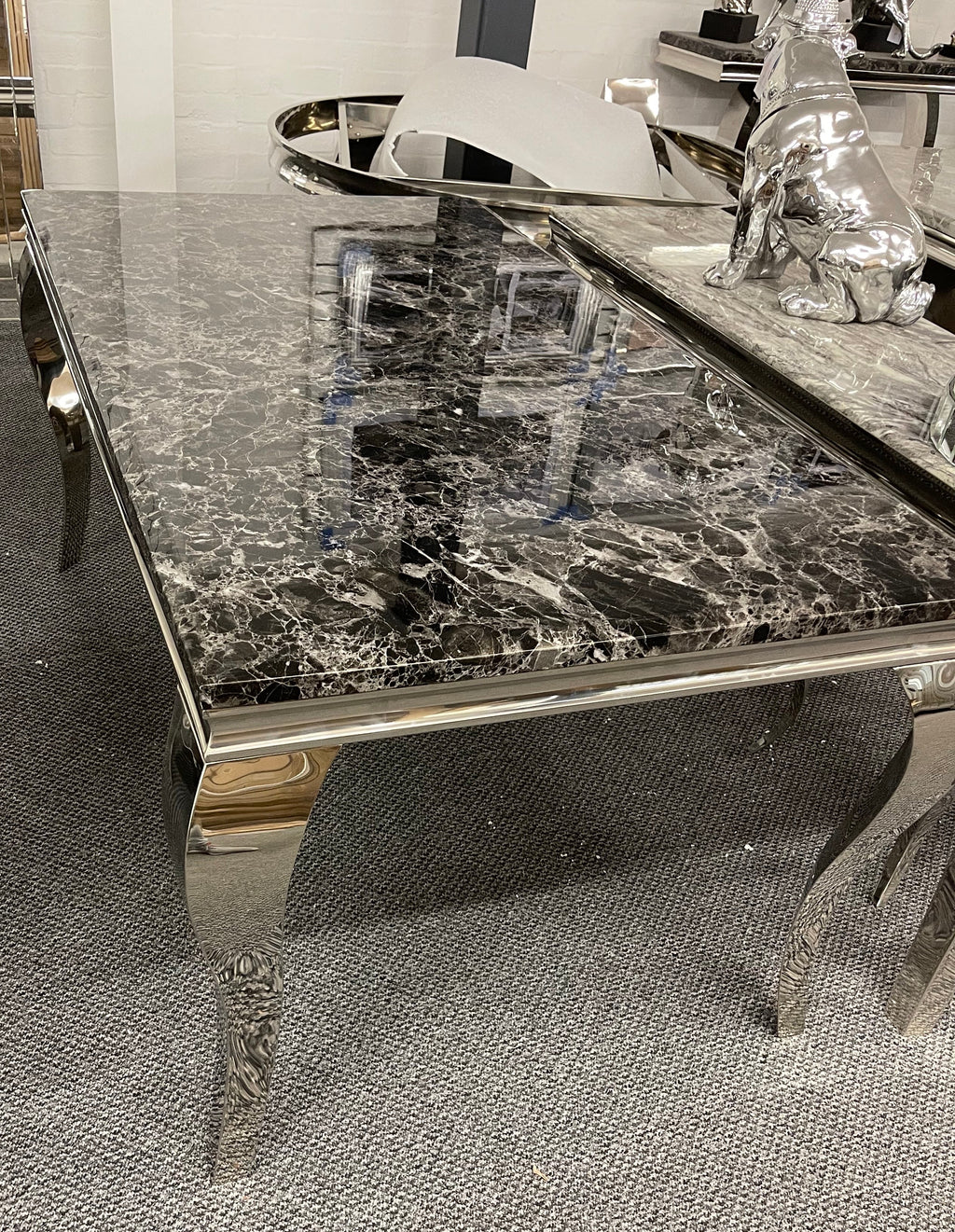 120cm Vienna Table With 4 Chelsea Ring Knocker Chairs