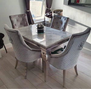 120cm Vienna Table With 4 Rose Knocker Chairs