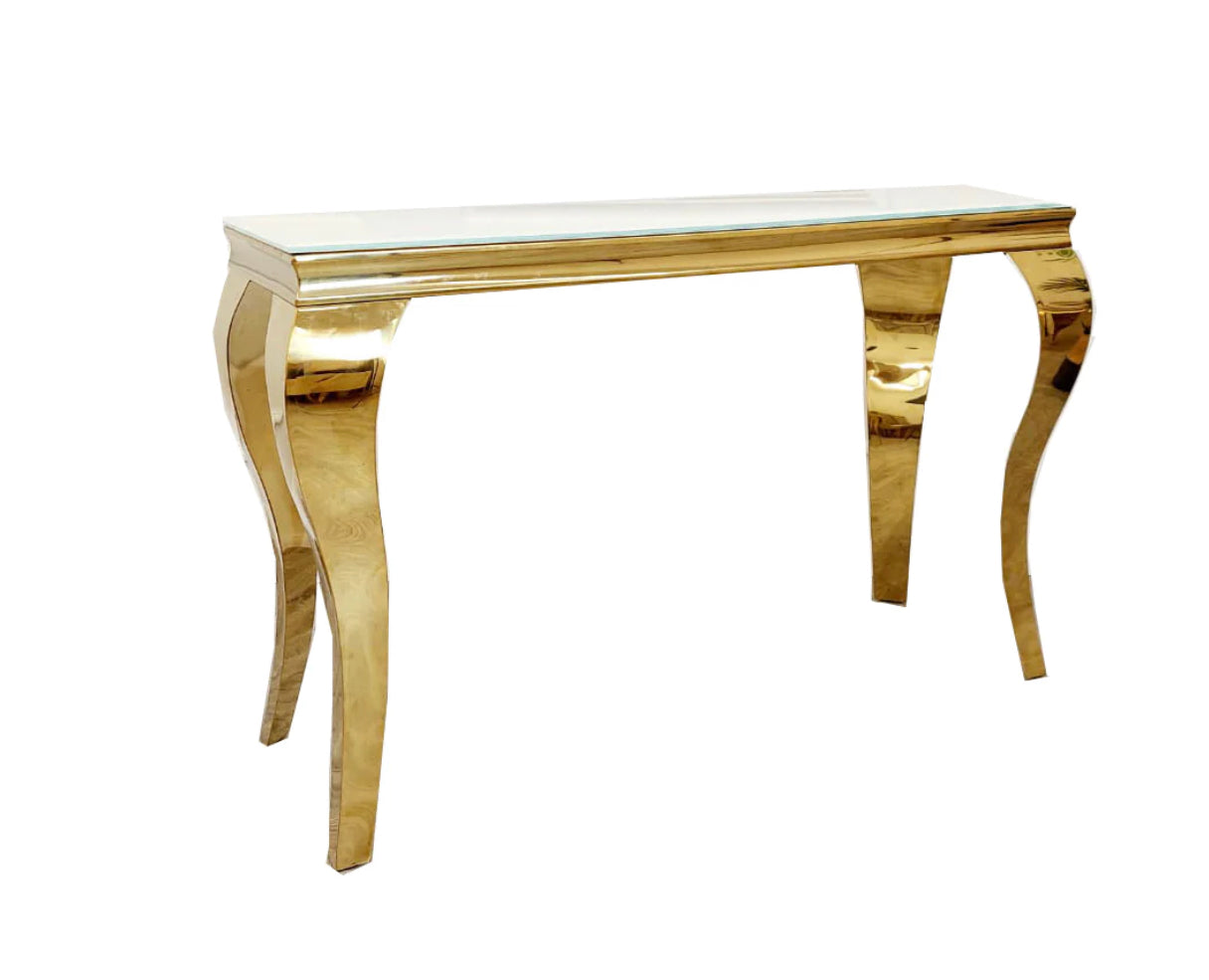 Vienna Console Table Gold Base
