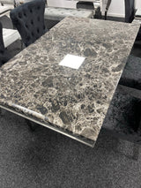 Vienna 180cm Table With 6 lewis Lion Knocker chairs