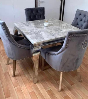 100cm Vienna Table With 4 Jessica Knocker Chairs