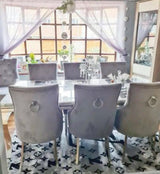 Lewis Glass Top Dining Set With Chelsea Knocker Chairs
