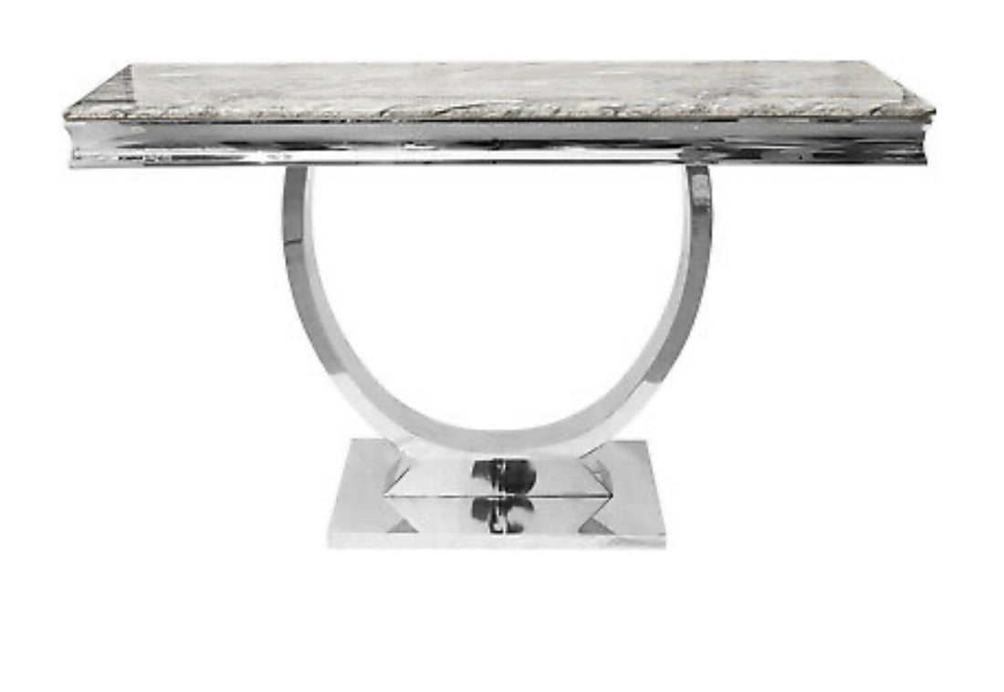 Arianna Console Table Silver Base