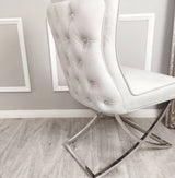 Vienna White With Sandhurst X Leg Velvet Chairs