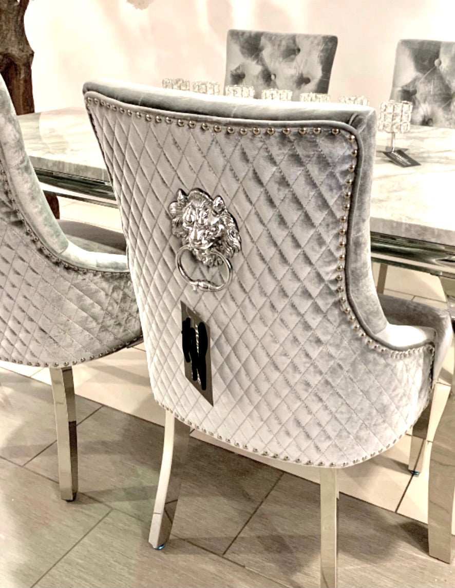 Venice Silver Lion Knocker Chair