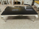 Lewis Glass Top Coffee Table White