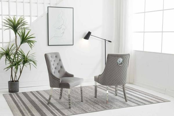 Venice Lion Knocker Grey Chair