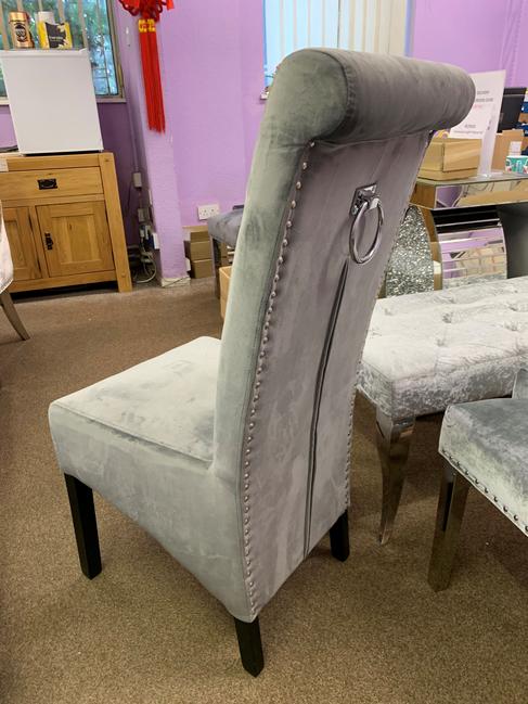 Lucy Ring Knocker Grey Chair