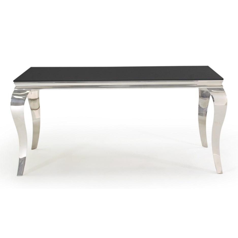 Lewis Glass Top Dining Table White