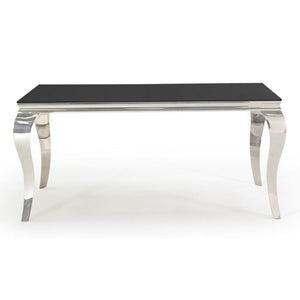 Lewis Glass Top Dining Table Black